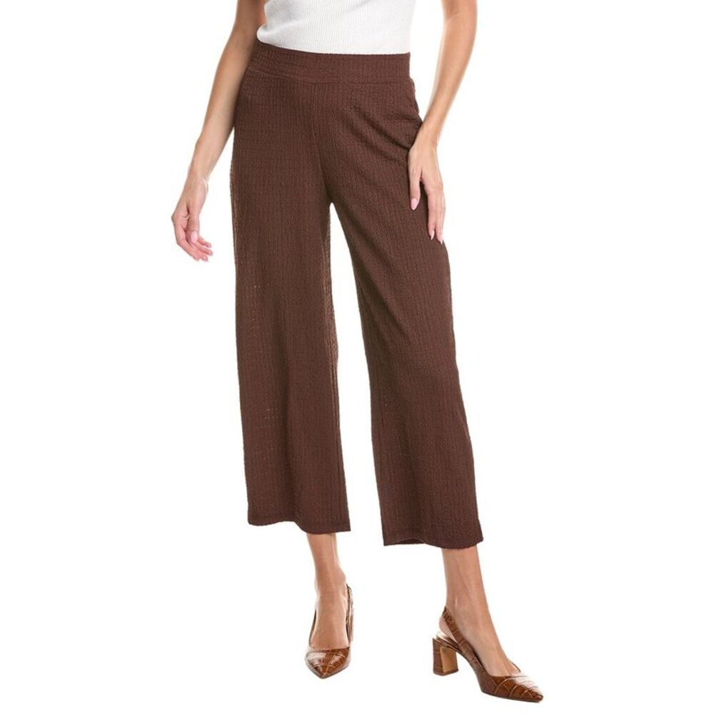 Jones New York Womens Wide Leg Crop Pant, Brown